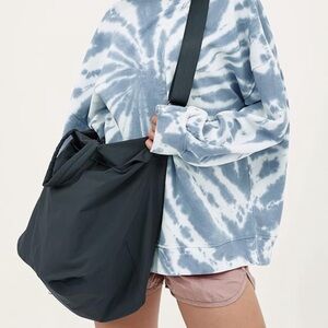 Nurse bag Travel bag hobo style slate blue gray color, many pockets